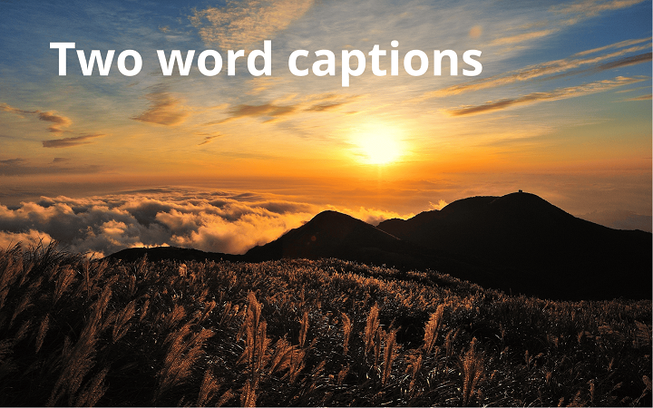 Elevate Your Instagram Game with Two-Word Captions Two Word Captions